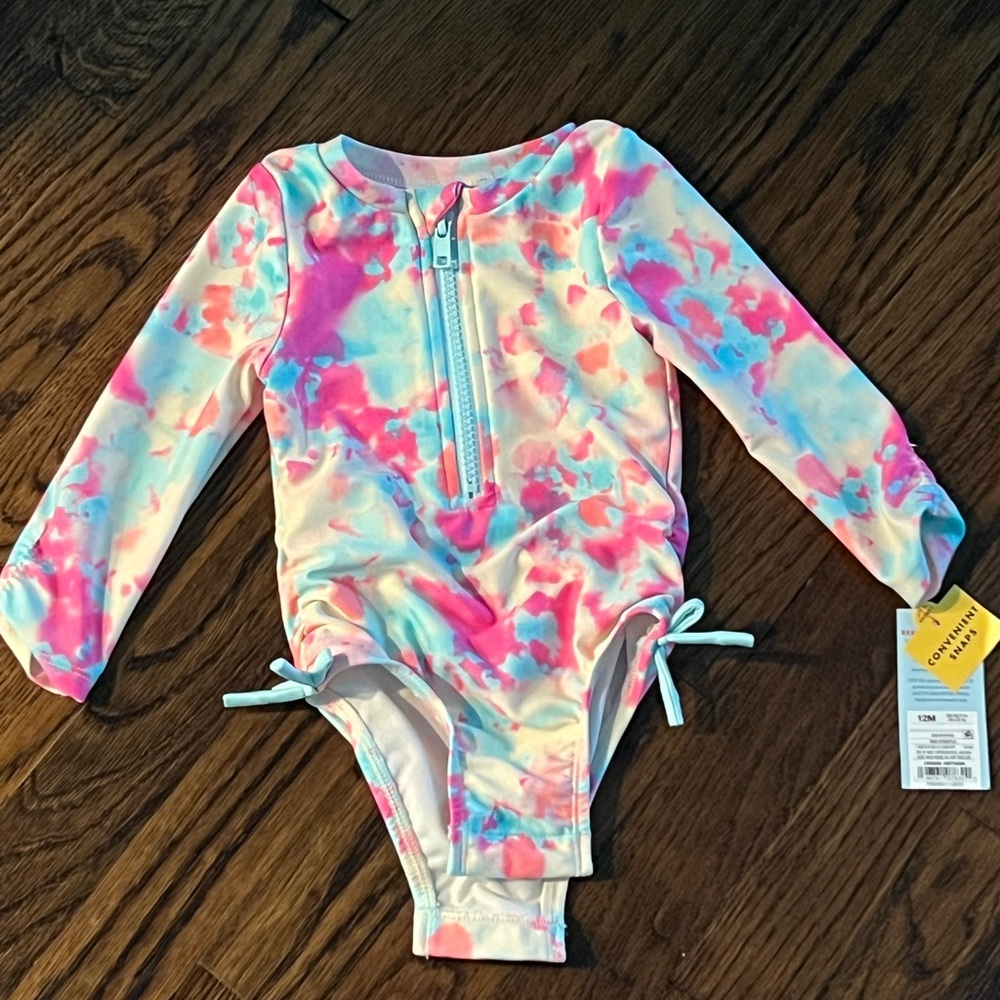 Toddler Girls' Tie-Dye One Piece Swimsuit -
Cat & Jack™ Pink 12M